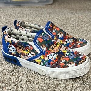 Colorful Character Print Kids Slip-On Sneakers